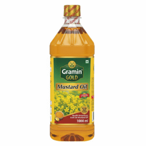 Gramin Gold Cold-Pressed Mustard Oil – 1000 ml (1 Litre Family Pack)