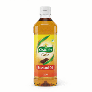 Gramin Gold Cold-Pressed Mustard Oil – 200 ml (Smart Pack)