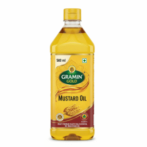 Gramin Gold Cold-Pressed Mustard Oil – 500 ml (Family Pack)